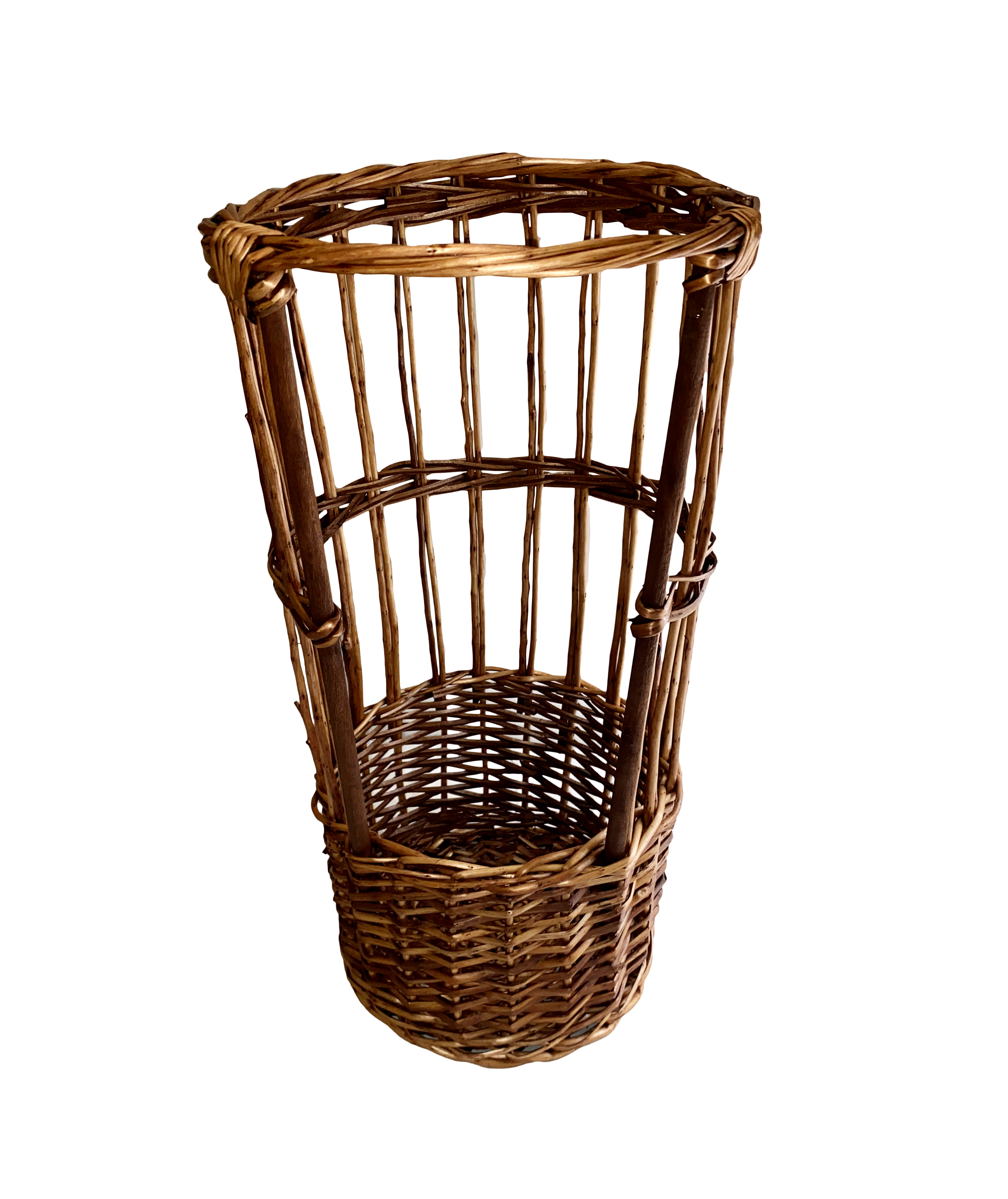 Natural Wicker Basket, 10 Dia x 20 H