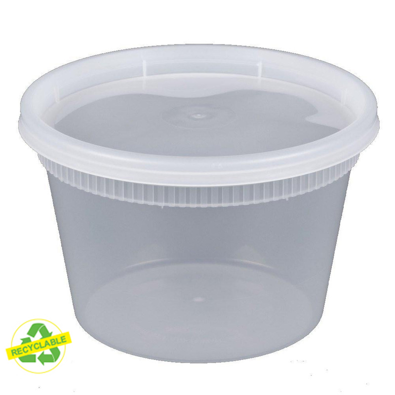 Containers with Lids, 16 oz, (24)