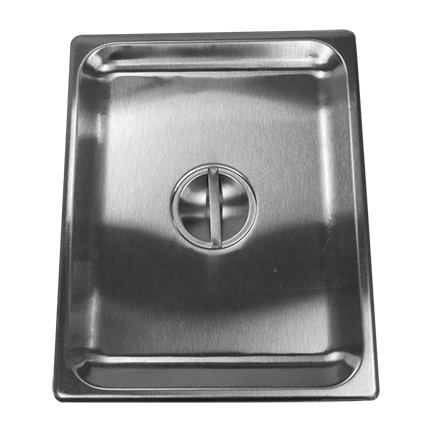 Solid Stainless Steel Steam Table Pan Cover, 10 3/8 x 12 3/4