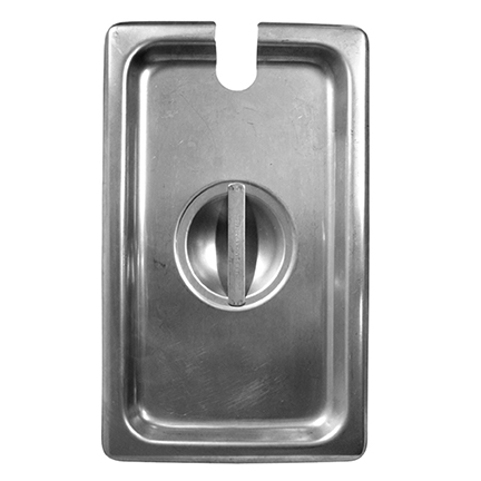 Slotted Stainless Steel Steam Table Pan Cover, 6 3/8 x 10 3/8